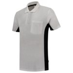 Polo Tricorp Bicolor Borstzak White-D.Grey