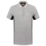 Polo Tricorp Bicolor Borstzak White-D.Grey