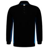 Polosweater Tricorp Bicolor borstzak Black-Turqouise