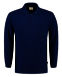 Polosweater Tricorp Bicolor borstzak Royalblue-Navy