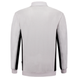 Polosweater Tricorp Bicolor borstzak White-D.Grey